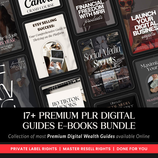 Premium Digital Wealth Guides E-Books Bundle, Digital Empire Creation Bundle, Passive Income Building Books