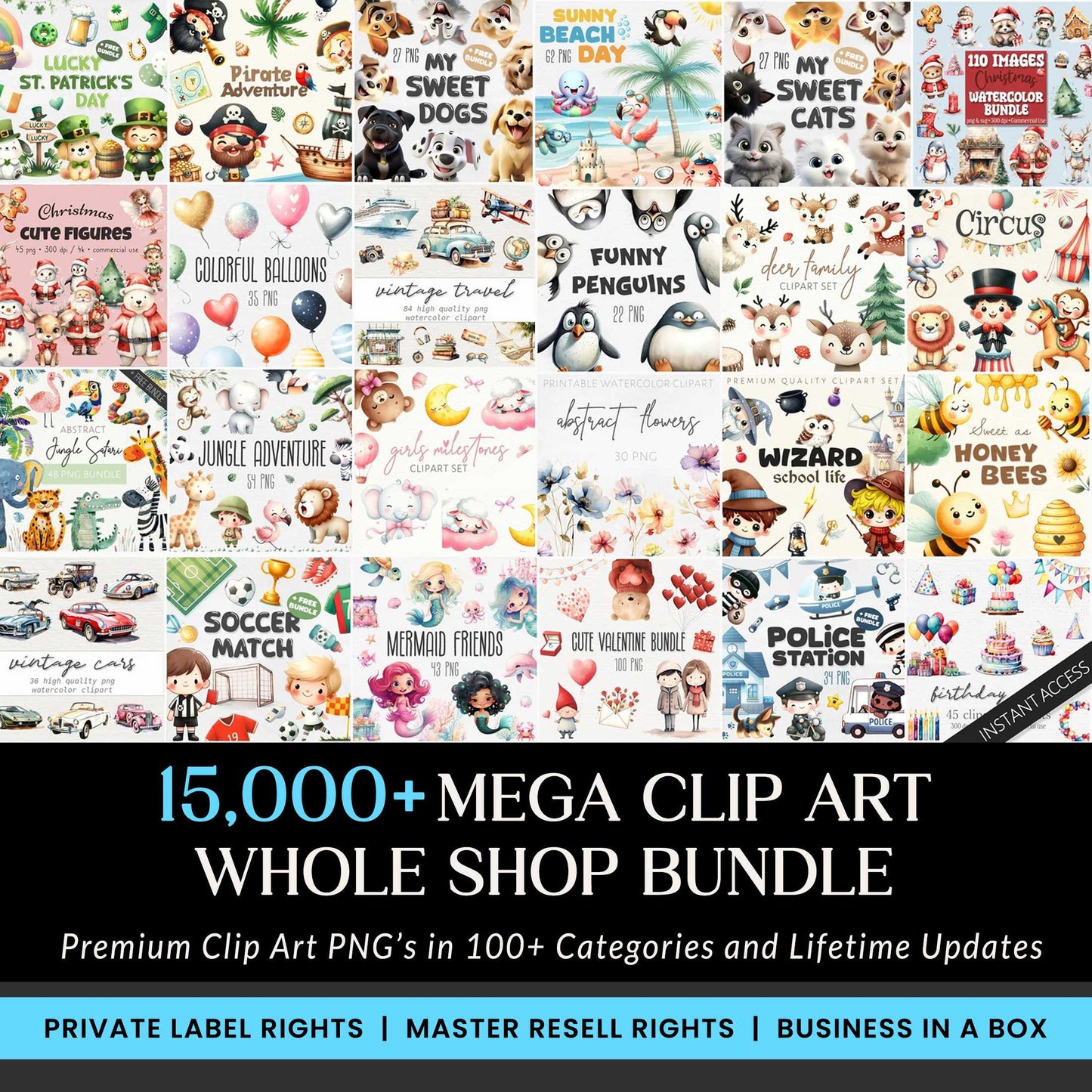Ultimate 10,000+ Clipart Bundle, Image Files & Designs, High Quality PNG Collection
