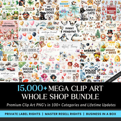 Ultimate 10,000+ Clipart Bundle, Image Files & Designs, High Quality PNG Collection