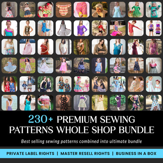 230+ Mega Sewing Patterns bundle, Sewing Digital pattern bundle sewing templates 230+ Patterns