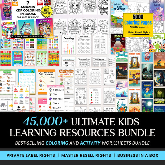 Kids Learning & Classroom Activities Mega Bundle, Teachers Parents Worksheets For Kids