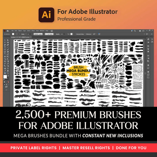 Ultimate Adobe Illustrator Brush Library Technical Bundle Professional Brushes Design, Adobe Illustrator brushes