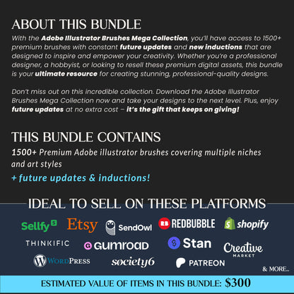 Ultimate Adobe Illustrator Brush Library Technical Bundle Professional Brushes Design, Adobe Illustrator brushes