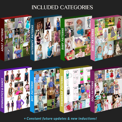 230+ Mega Sewing Patterns bundle, Sewing Digital pattern bundle sewing templates 230+ Patterns