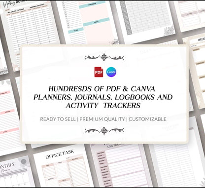 750+ Digital Planners Mega Bundle, Notion Templates, Financial Google Spreadsheets