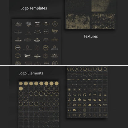 Logo Creation kit, Easily Create premium logos with 300+ Premium Logo Elements, Logo Maker