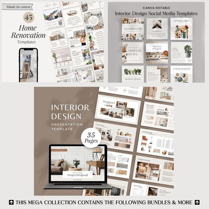 Full Service Interior Design Mega Bundle, Service Templates, Interior Design Contracts, Interior Designer Complete Package, Mega Bundle