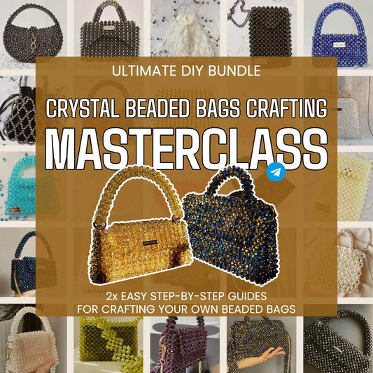 Beaded Bag Creation Masterclass, Detailed DIY Step by Step Bag Creation Guide, 2 in 1 Tutorials Guide, Beaded Bags Creation Video Tutorials