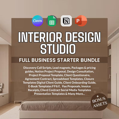 Full Service Interior Design Mega Bundle, Service Templates, Interior Design Contracts, Interior Designer Complete Package, Mega Bundle