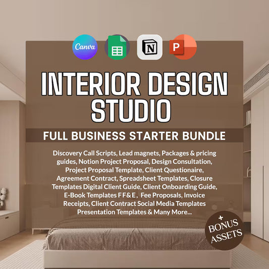 Full Service Interior Design Mega Bundle, Service Templates, Interior Design Contracts, Interior Designer Complete Package, Mega Bundle