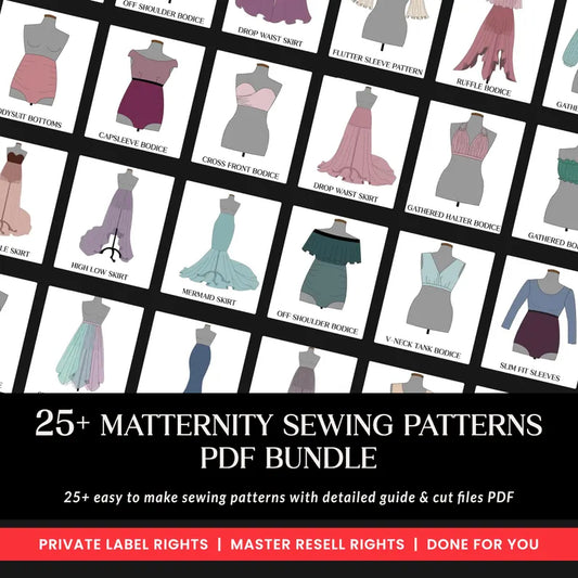 Maternity Sewing Patterns Bundle: 25+ PDF Templates (XS-3X) (Digital Download)