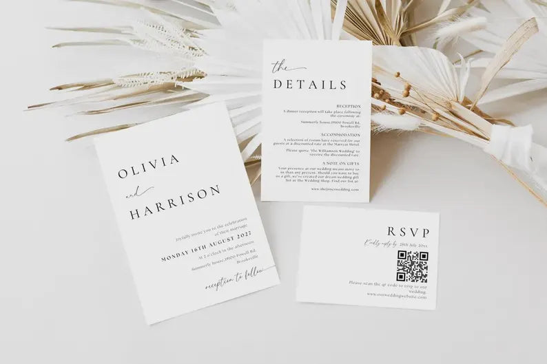 Wedding Signage Bundle Canva, Minimalist Reception Signs Template Package, Modern Editable Wedding Stationery, Printable DIY Decor