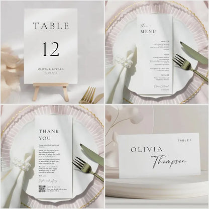 Wedding Signage Bundle Canva, Minimalist Reception Signs Template Package, Modern Editable Wedding Stationery, Printable DIY Decor