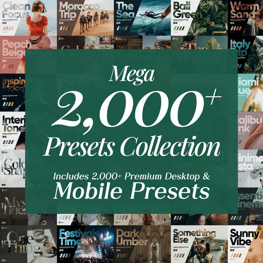 Boho Lightroom Presets Bundle: 2000+ Mobile & Desktop Photo Filters (Digital Download)