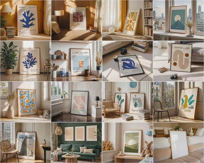 500+ Frame Mockup PSD Bundle: AI-Generated Wall Art Display (Digital Download)
