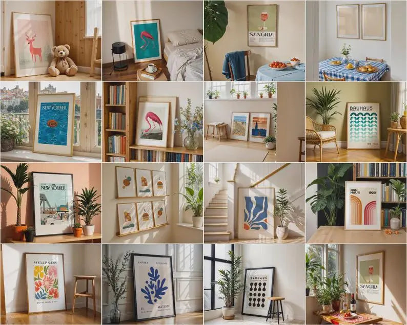 500+ Frame Mockup PSD Bundle: AI-Generated Wall Art Display (Digital Download)