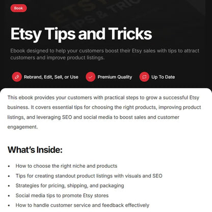 Etsy Success Masterclass, Audio, Video Course, Toolstack, Guides, E-Books, Bonuses, Set of 3 PLR info-products