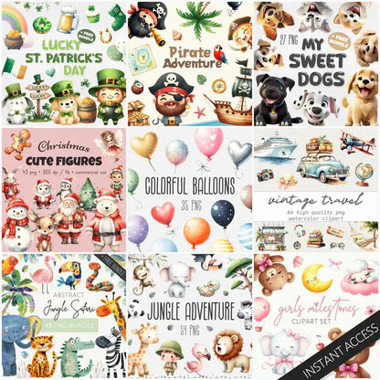 Ultimate Clip Art Mega Bundle, Most Versatile Clip Art Collection on Etsy, Anime Collection (Digital Download)