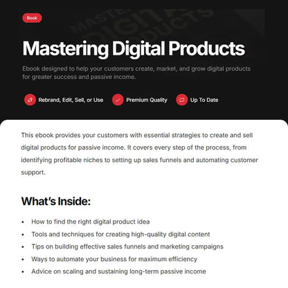 Digital Products Masterclass, Audio Course, Tool stack, Guides, E-Books, Bonuses, Set of 3 PLR info products bundle