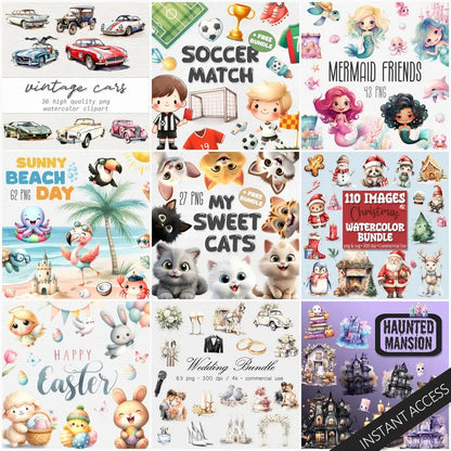 Ultimate Clip Art Mega Bundle, Most Versatile Clip Art Collection on Etsy, Anime Collection (Digital Download)