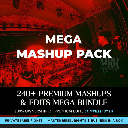 Mega Music Mashups & Edits Bundle, DJ Compiled premium Mashups and edits, Royalty Free Songs