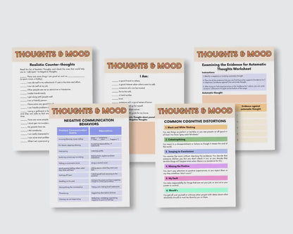 100+ Therapy worksheets bundle, psychology resources, inner critic, boundaries, trauma, acceptance therapy, grief