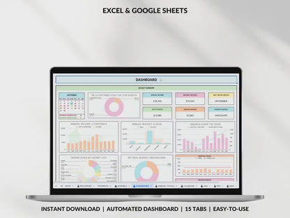 Paycheck Budget Spreadsheet: Google Sheets & Excel, Financial Planner (PDF Download)