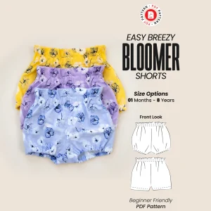 Easy Bloomer Pants Sewing Pattern: Baby & Kids Sizes (PDF Pattern)