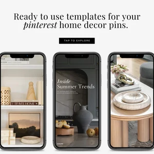 Pinterest Home Decor Templates, Canva Editable Interior Design Pins, Aesthetic Summer Trends Branding Kit, Modern Lifestyle Marketing Bundle