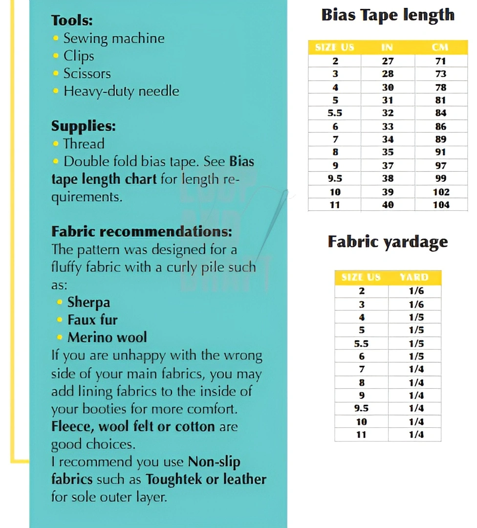 Baby Booties PDF Sewing Pattern | A4 Projector formats | Baby and kids sizes - Image 6