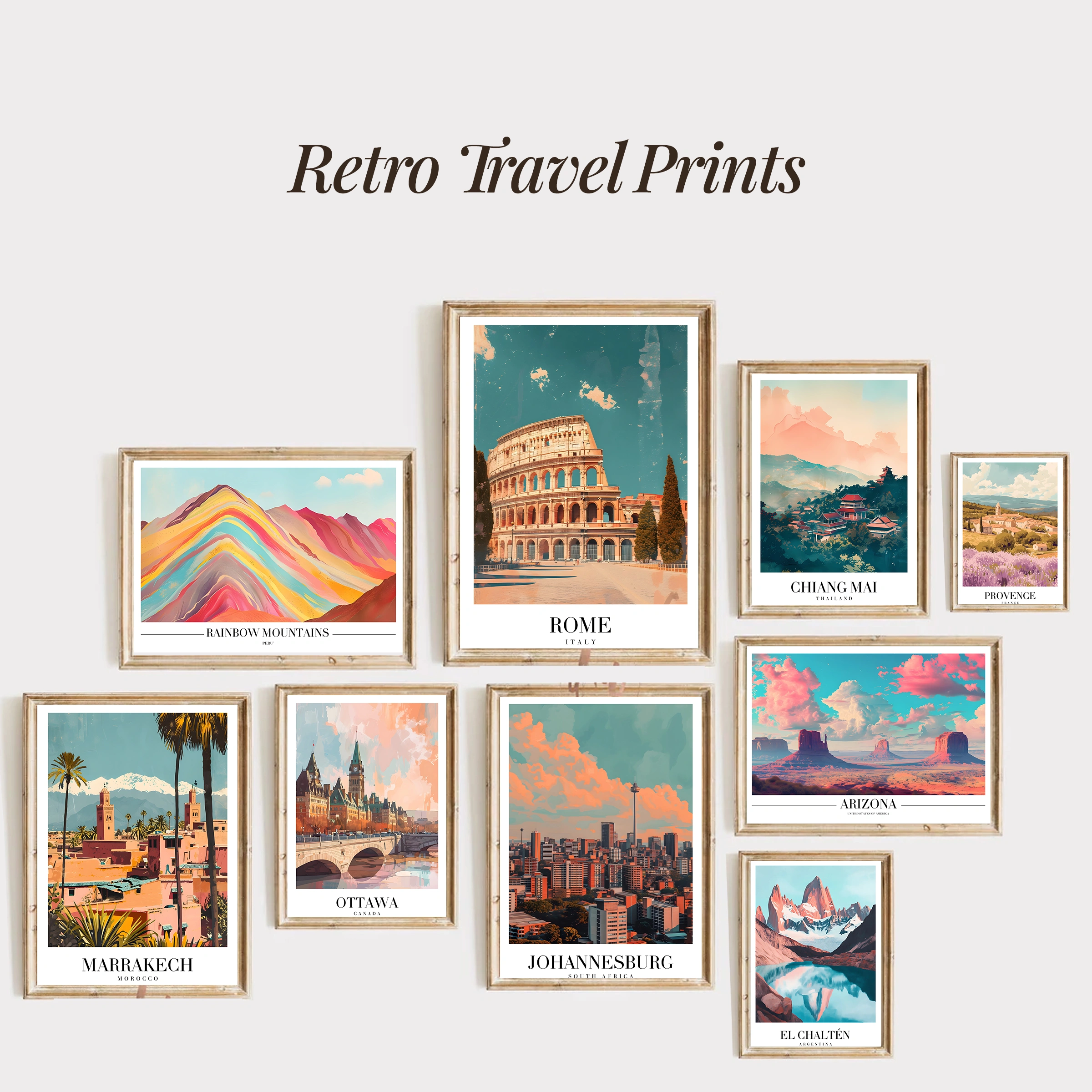 1450+ Mega Travel Wall Art Collection, Unique Travel Prints in 7 Different Art Styles, Aesthetic Gallery Wall Set PDF - Image 4
