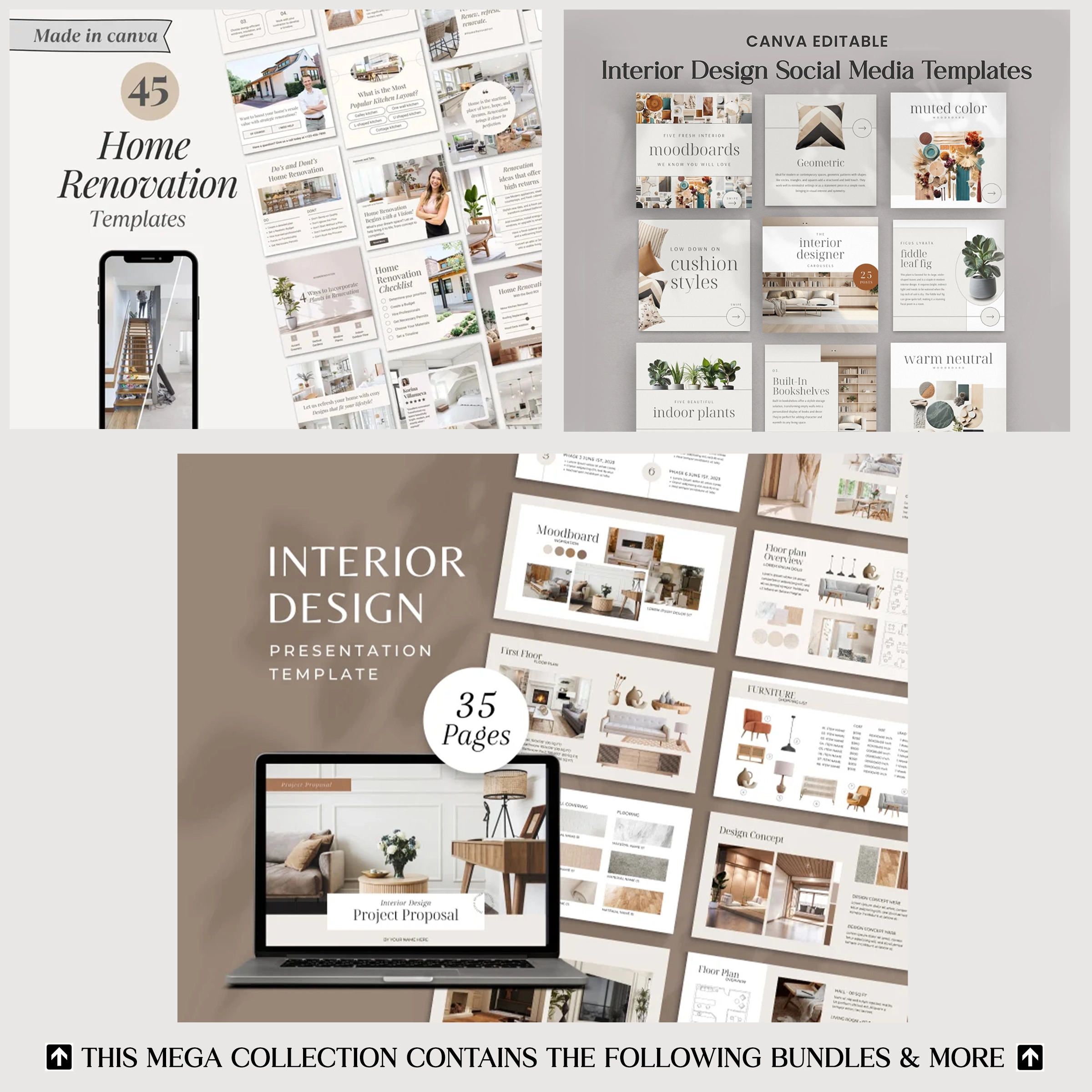 Interior Design Business Templates: Contracts, Guides, Spreadsheets, Notion Mega Bundle - Image 2
