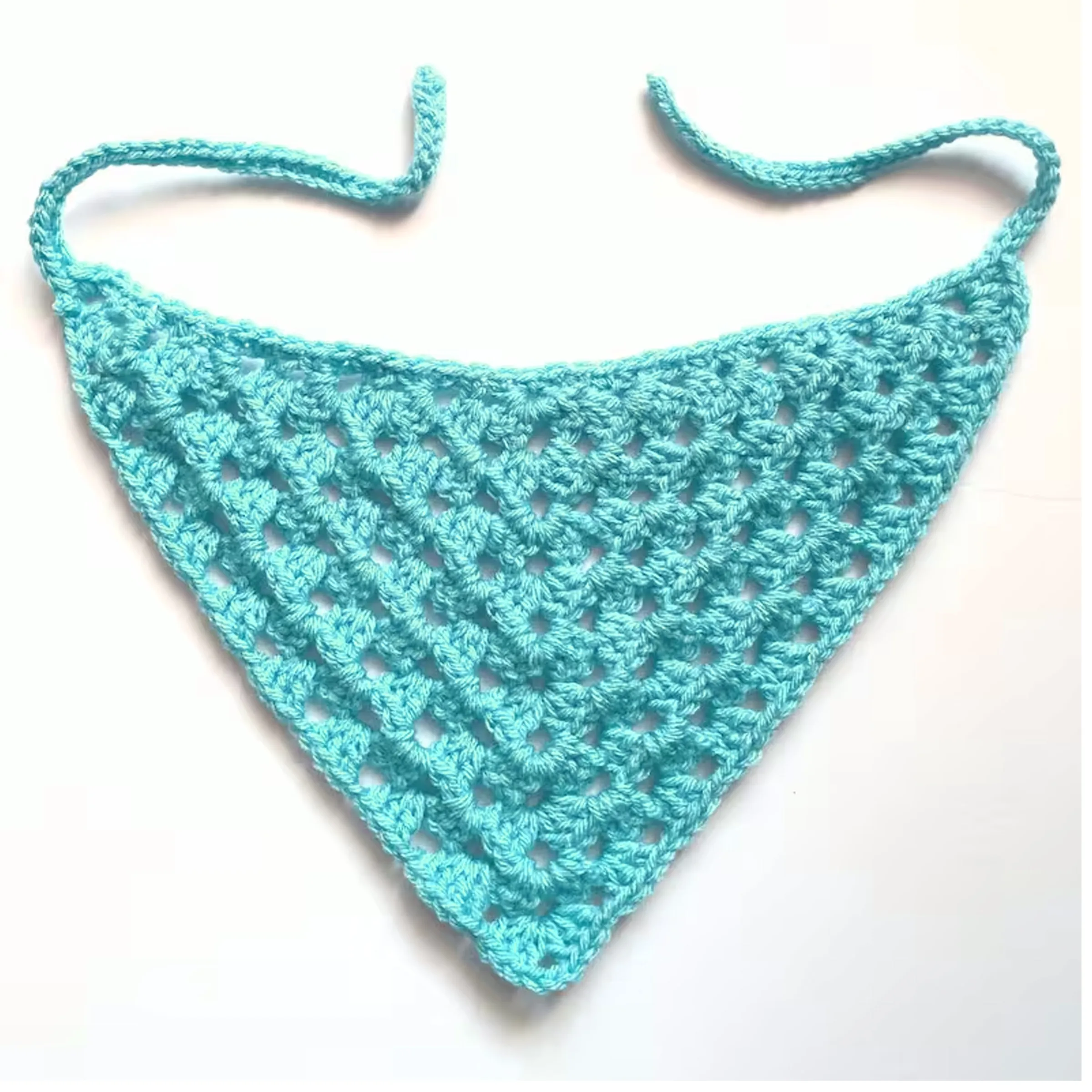 Easy Crochet Bandana Headband Pattern, Crochet Hair Scarf Kerchief Pattern PDF, Beginner Friendly Instant Digital Download - Image 9