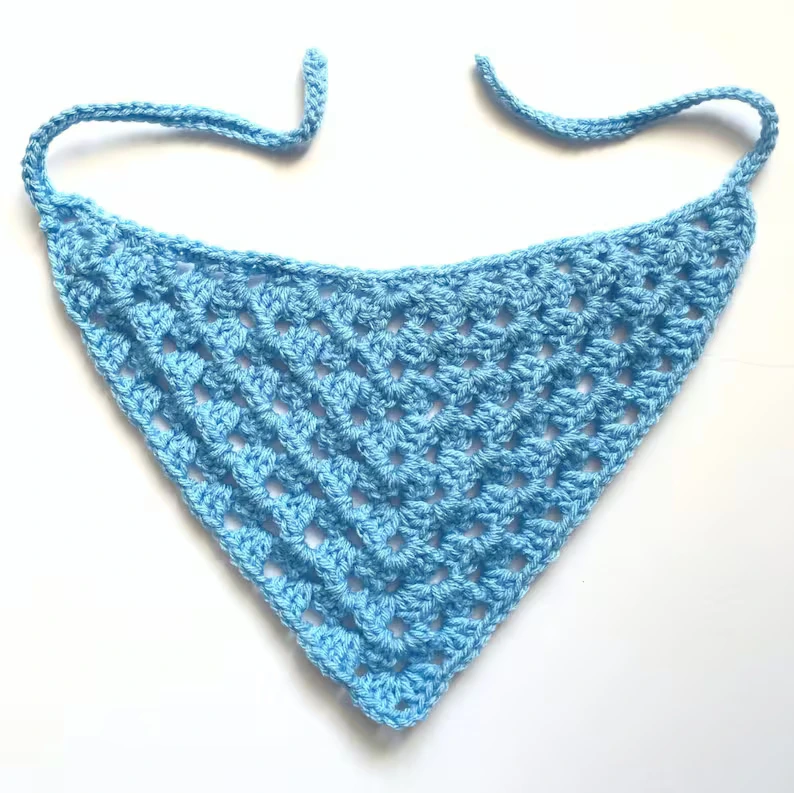 Easy Crochet Bandana Headband Pattern, Crochet Hair Scarf Kerchief Pattern PDF, Beginner Friendly Instant Digital Download - Image 8