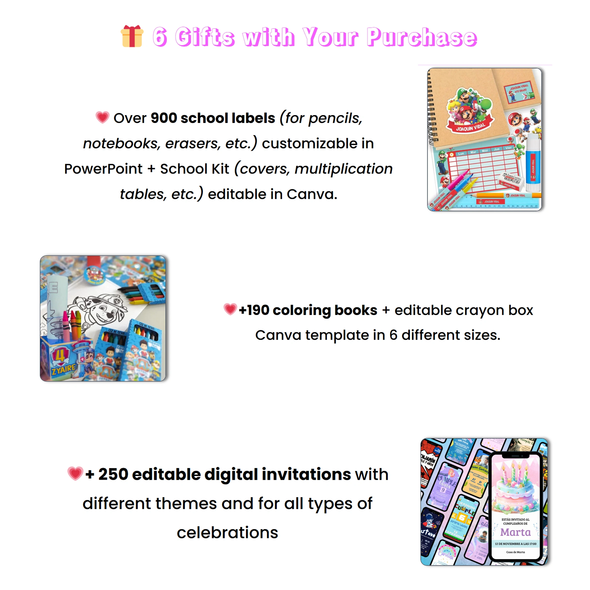Ultimate Party Favor Printables Bundle | Canva Editable Easy Templates for Every Celebration - Image 5