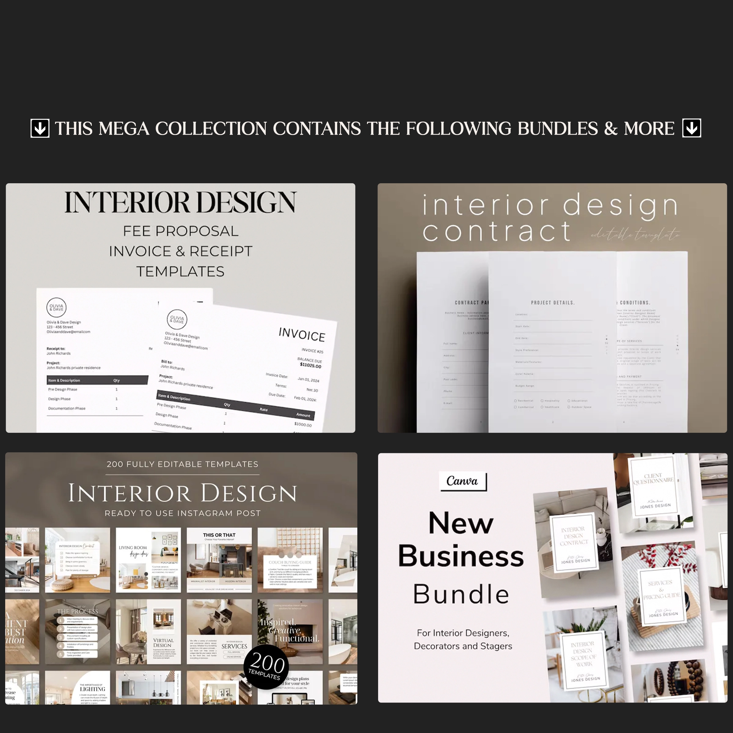 Interior Design Business Templates: Contracts, Guides, Spreadsheets, Notion Mega Bundle - Image 4
