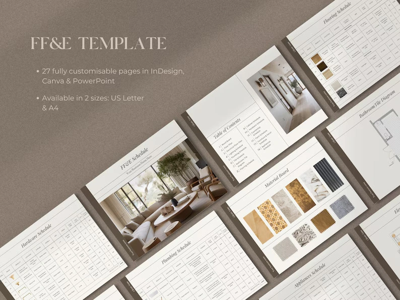 Interior Design Business Templates: Proposal, Presentation, FF&E Canva Templates - Image 7
