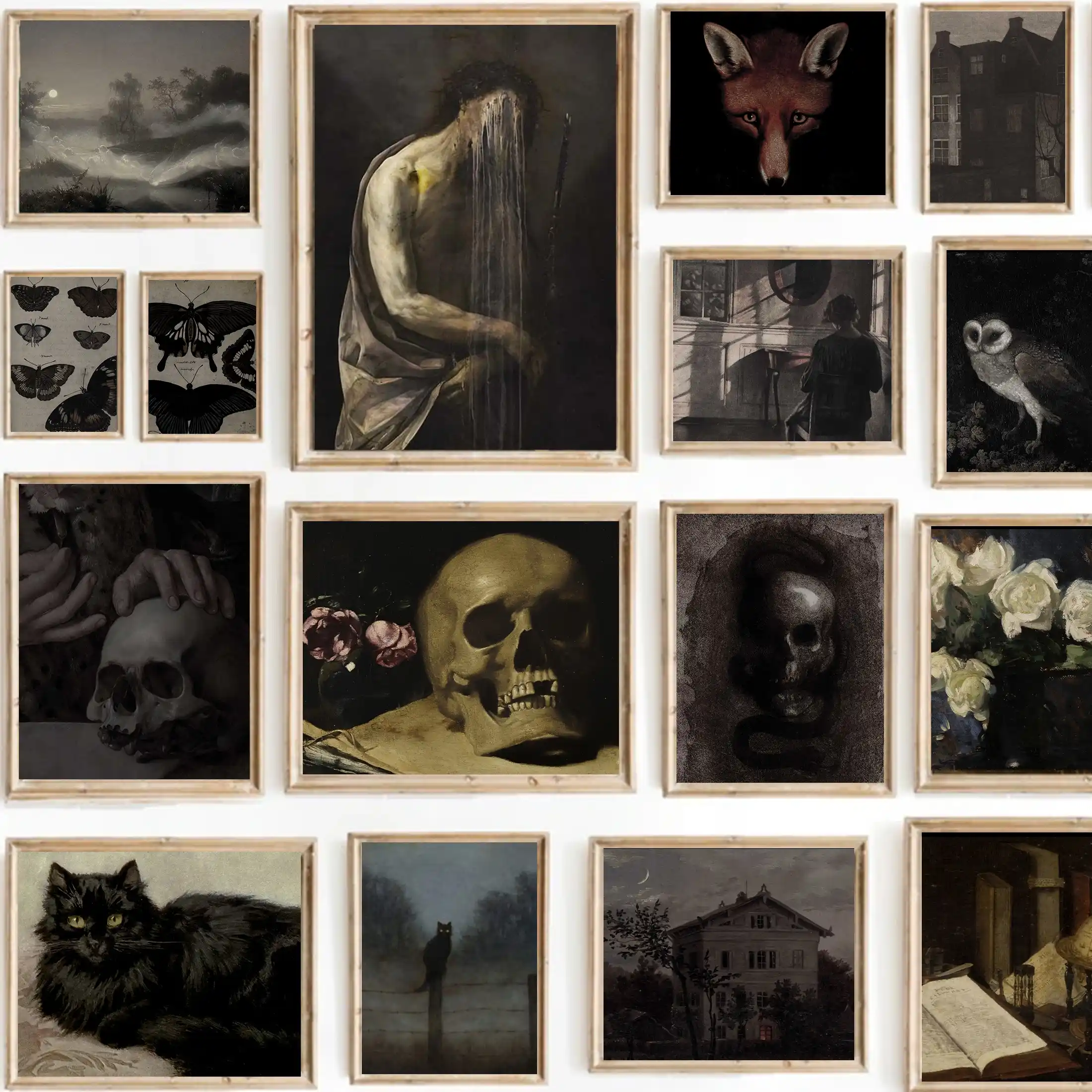Set of 2000+ Dark Wall Prints Bundle, Moody Vintage Gallery Wall, HQ Digital Art, PLR/MRR Gothic Home Decor - Image 7