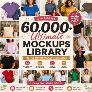 60,000+ Ultimate Mockups Library Bundle for Designers & Online Businesses
