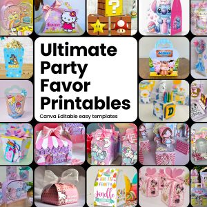 Ultimate Party Favor Printables Bundle | Canva Editable Easy Templates for Every Celebration