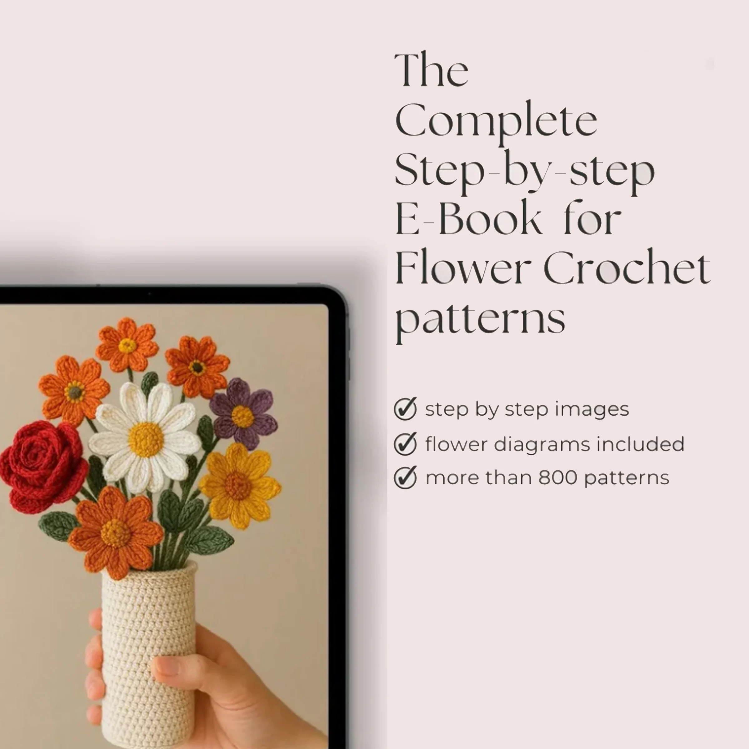 800 Crochet Flower Patterns Mega Bundle | Roses, Tulips, Daisies & More | Beginner Friendly | Instant PDF Digital Download - Image 2