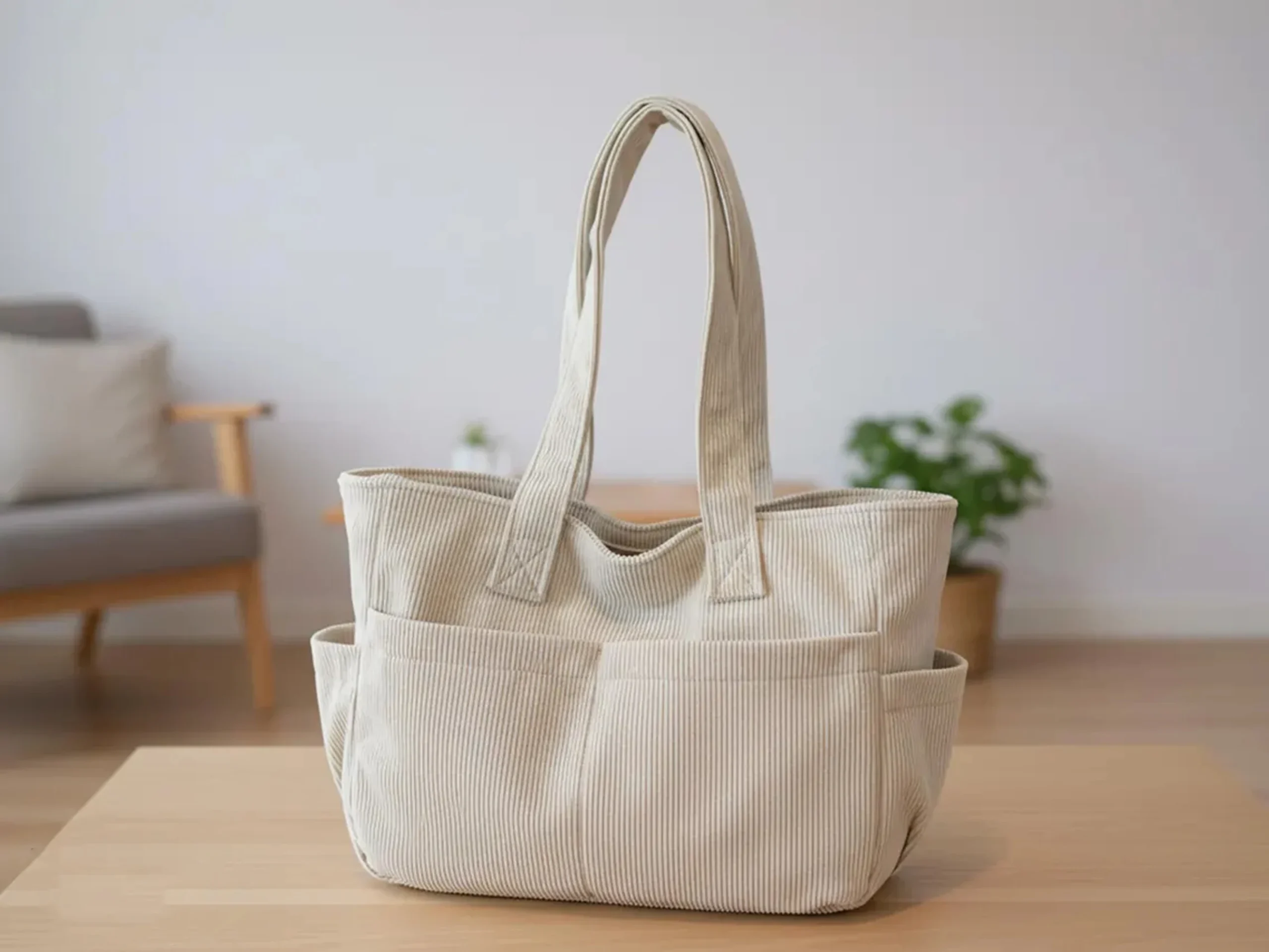 Multi-Pocket Tote Bag Sewing Pattern, Beginner Friendly Shoulder Bag (PDF) - Image 5
