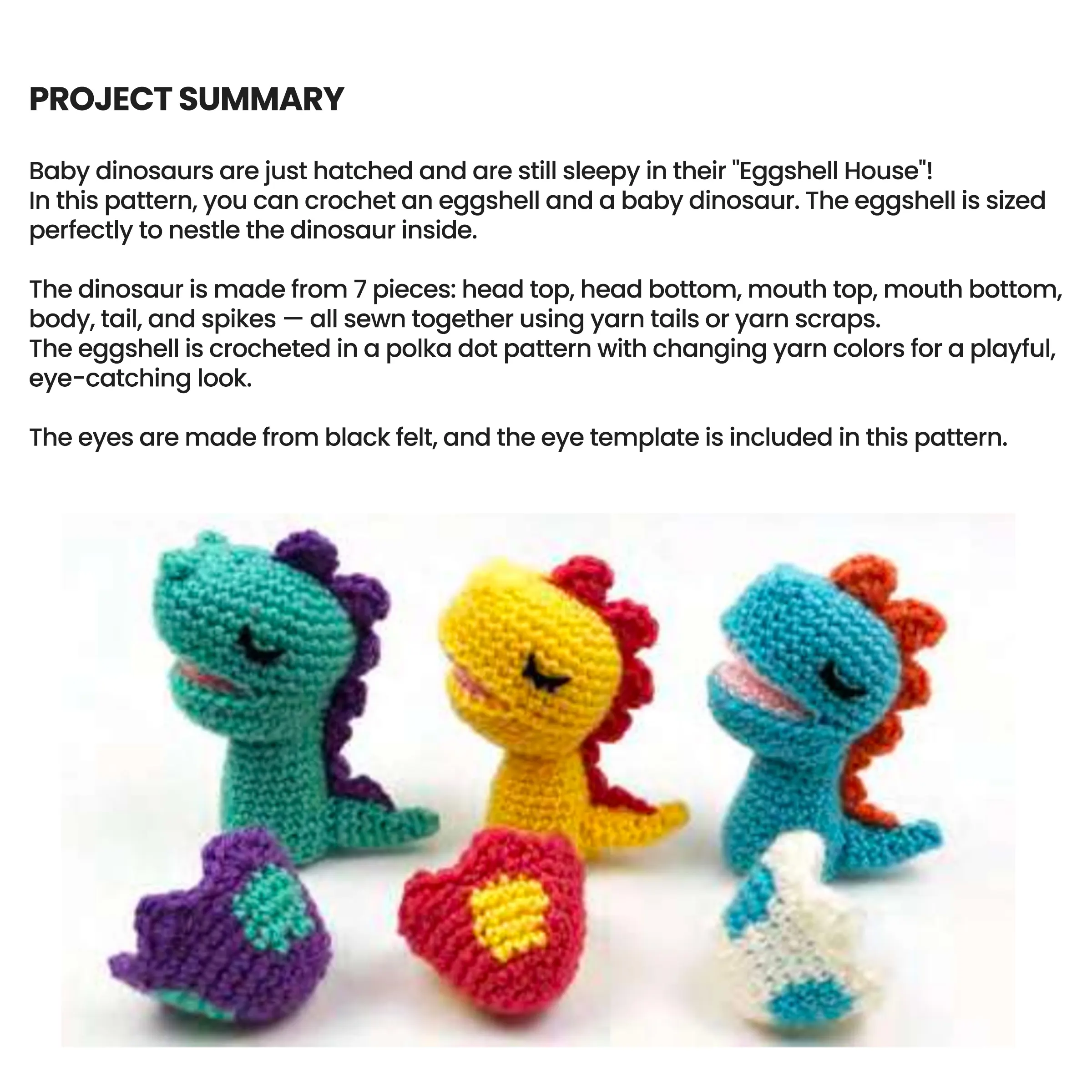 Amigurumi Baby Dinosaur Hatching Eggs - Image 4