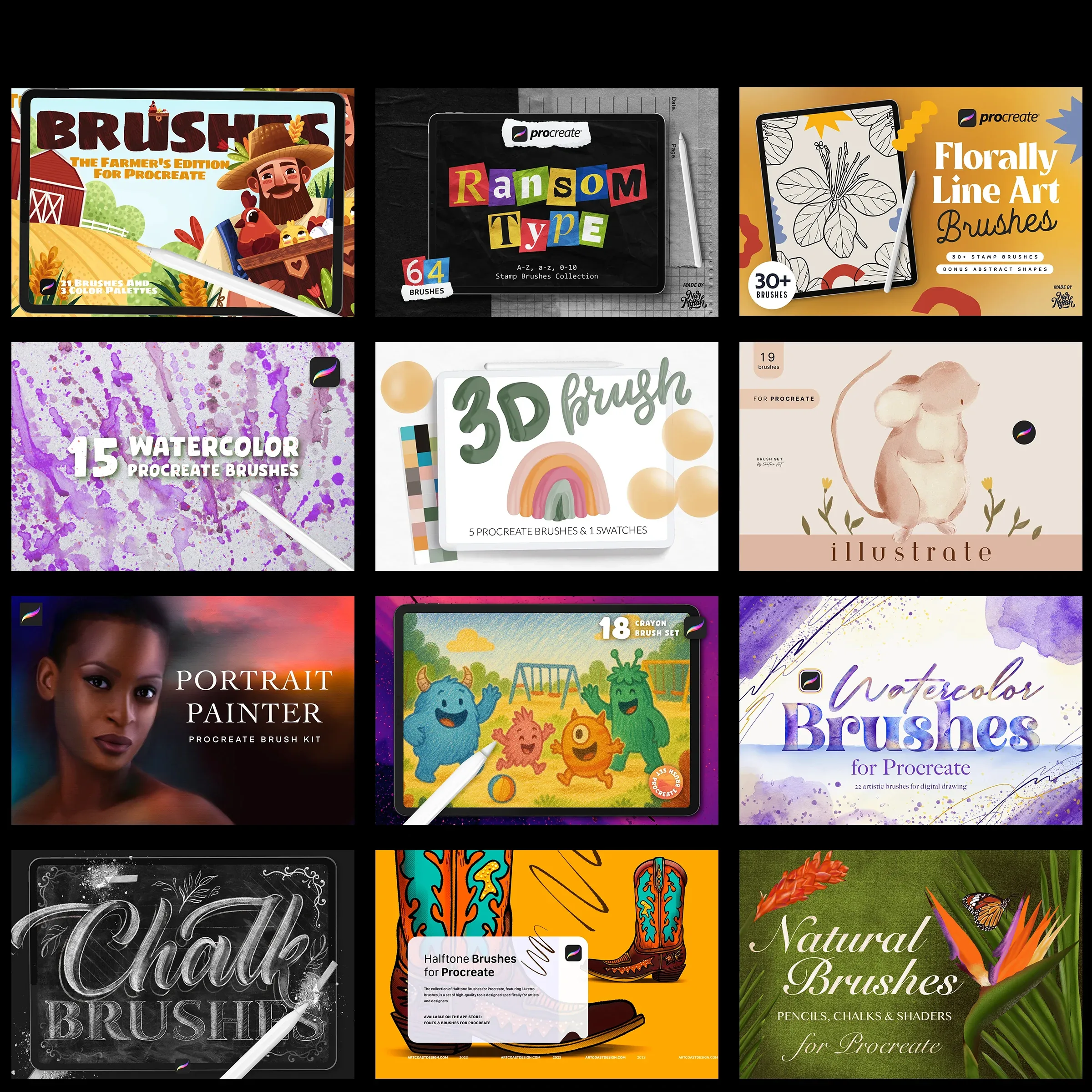 Procreate Brushes Bundle – Digital Art Collection - Image 3