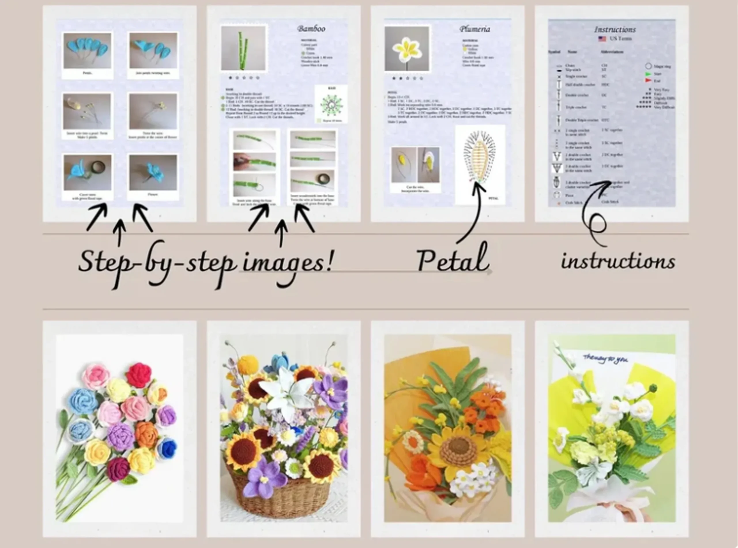 800 Crochet Flower Patterns Mega Bundle | Roses, Tulips, Daisies & More | Beginner Friendly | Instant PDF Digital Download - Image 6