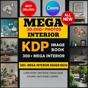 30,000+ KDP Interior Mega Bundle, PLR/MRR Amazon KDP Low Content Books, Ultimate Planner & Tracker Journal, Canva Editable Graphics