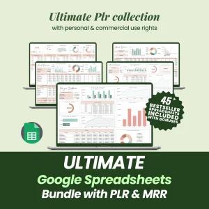 PLR Google Sheets Bundle: 45+ Resell able Templates (Digital Product)