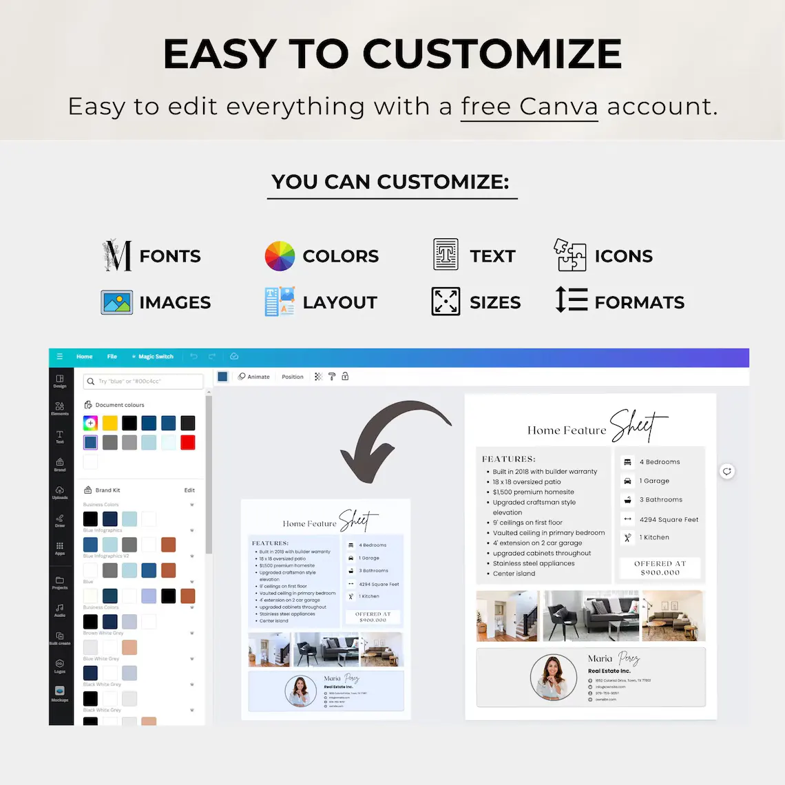 Real Estate Canva Template Bundle: Marketing & Social Media (Digital Download) - Image 9