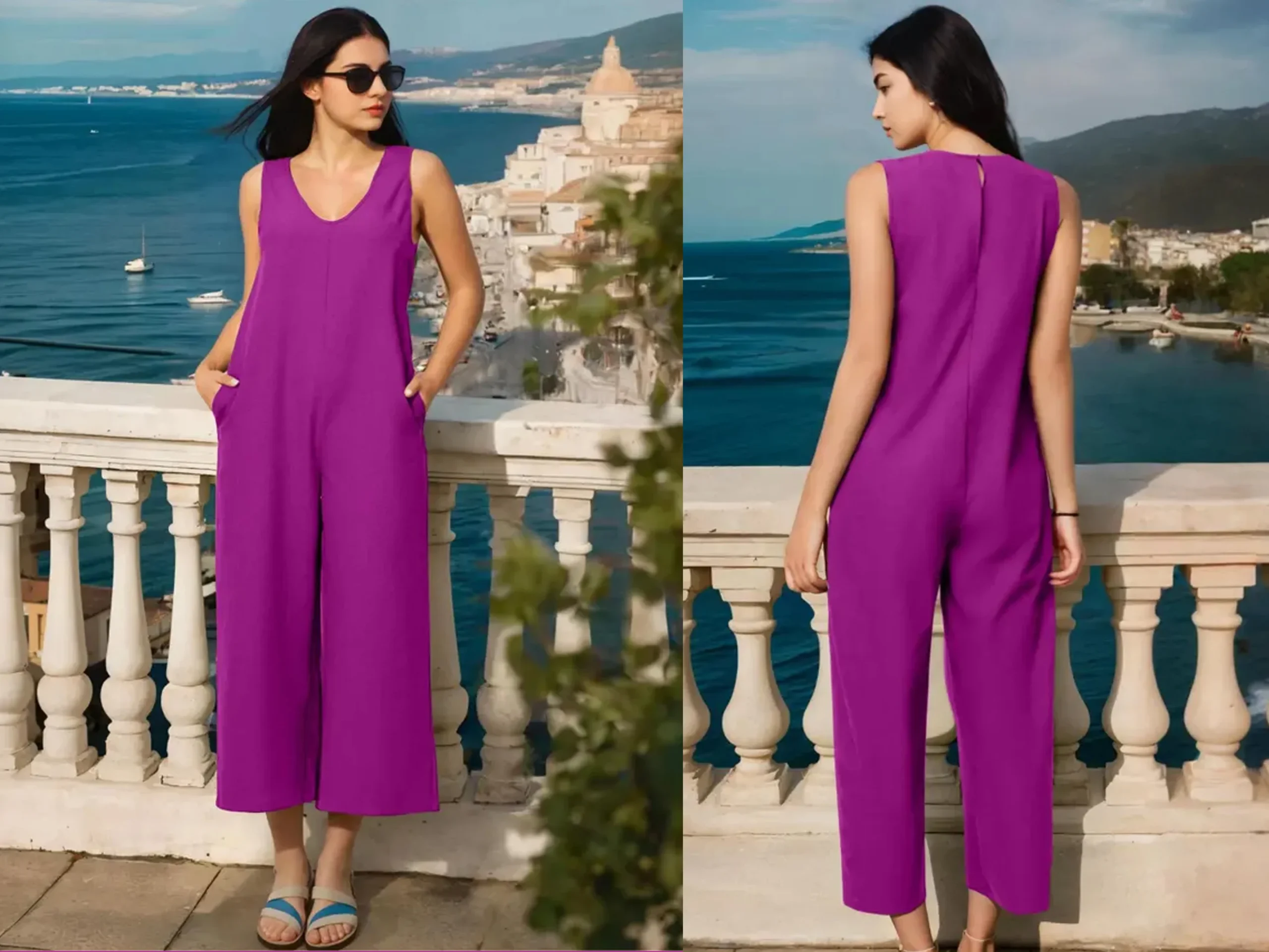 Overall Jumpsuit Sewing Pattern, Comfy PDF Women Jumpsuit, Easy Dungaree Pant Loose Trouser - Image 7