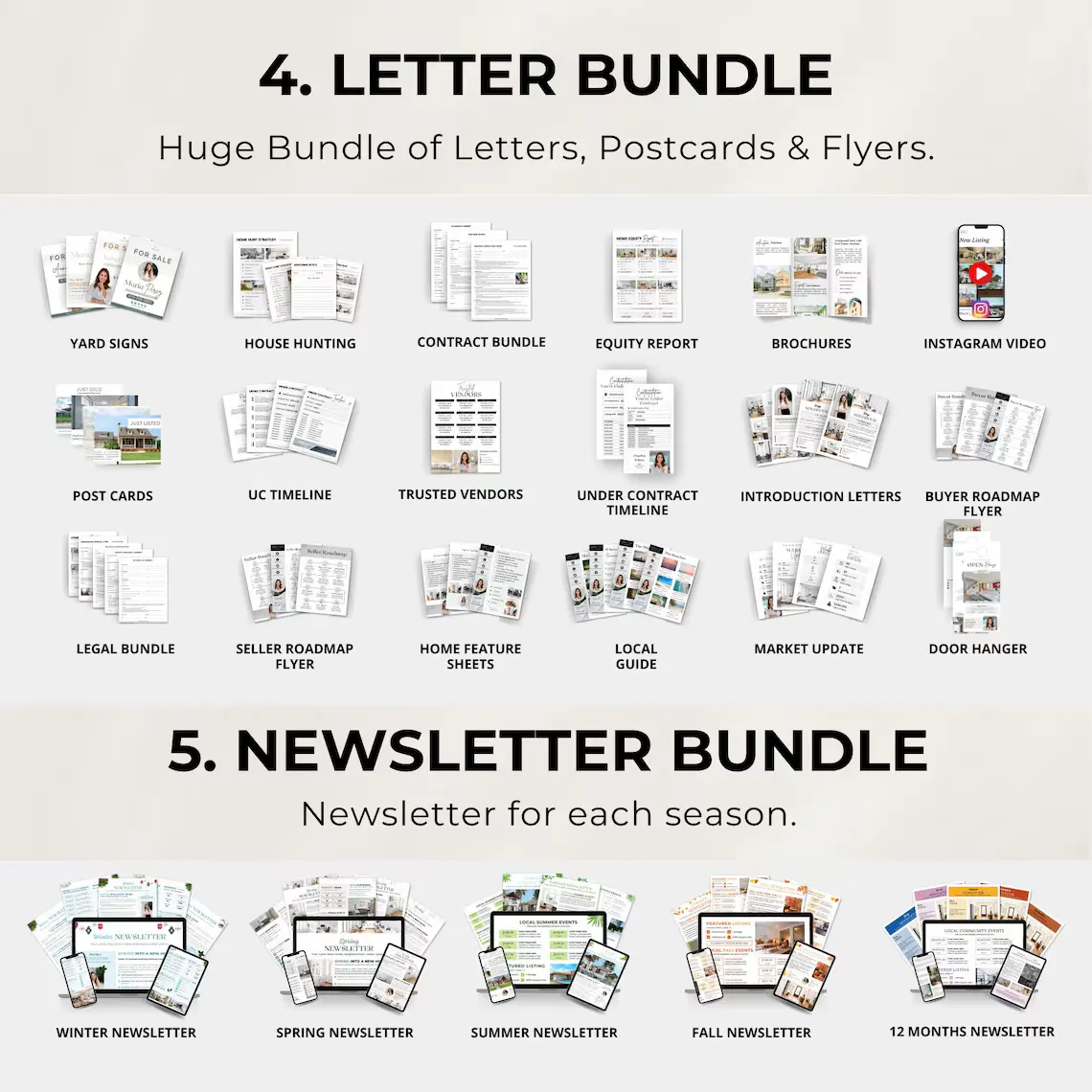 Real Estate Canva Template Bundle: Marketing & Social Media (Digital Download) - Image 5